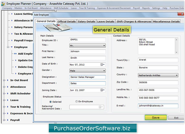 Staff Payroll Software screenshot