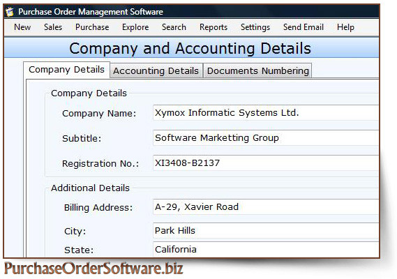 Purchase Order Templates Software screenshot