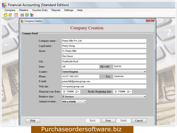 Accounting Management Software screenshot