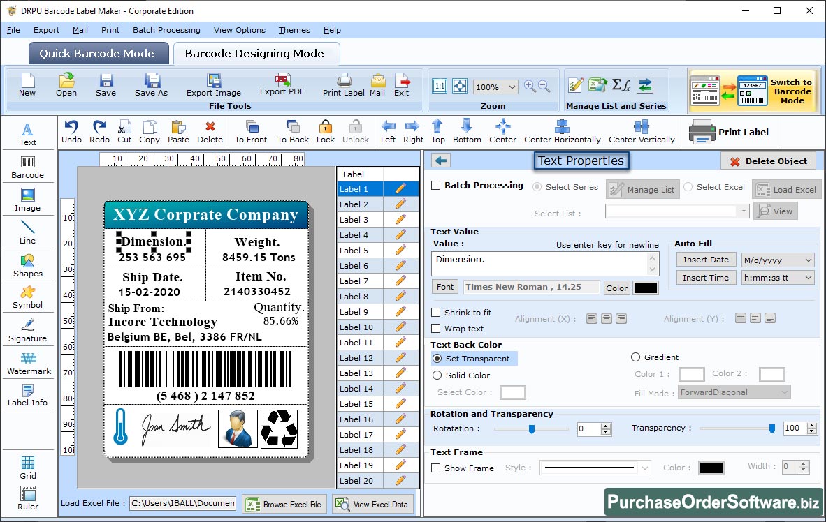 Barcode Label Maker Software